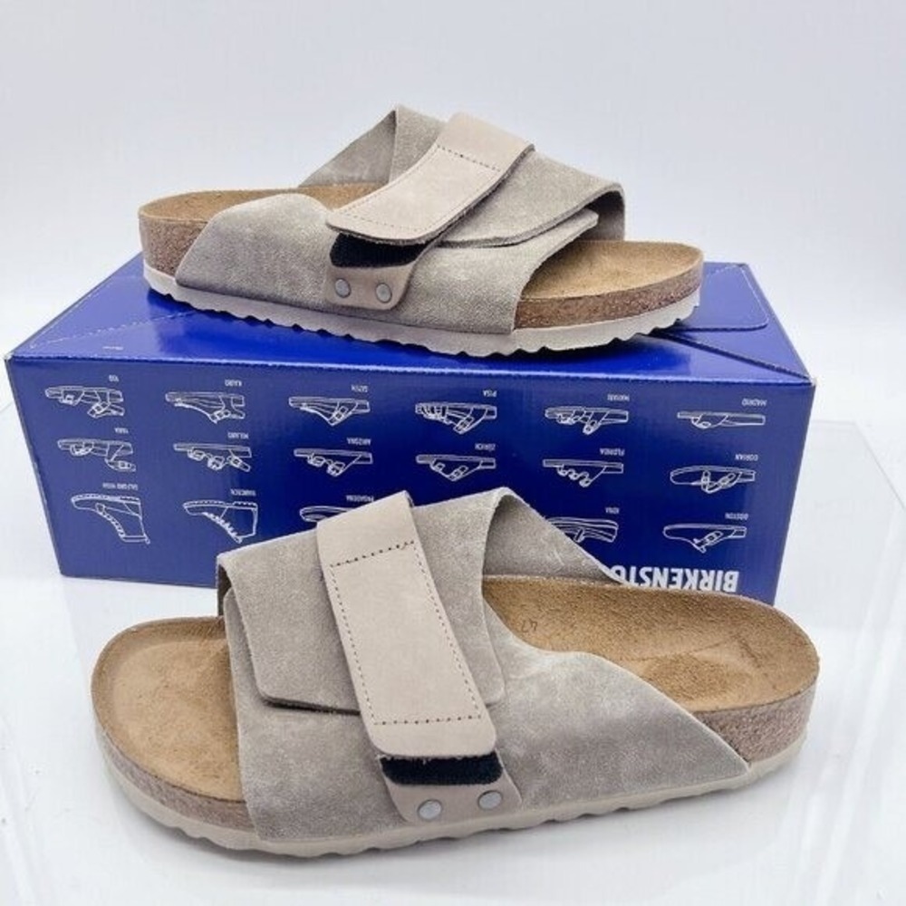 Birkenstock Kyoto Sandal Stone Coin Nubuck-Suede Leather EU 37 Womens US 6- 6.5